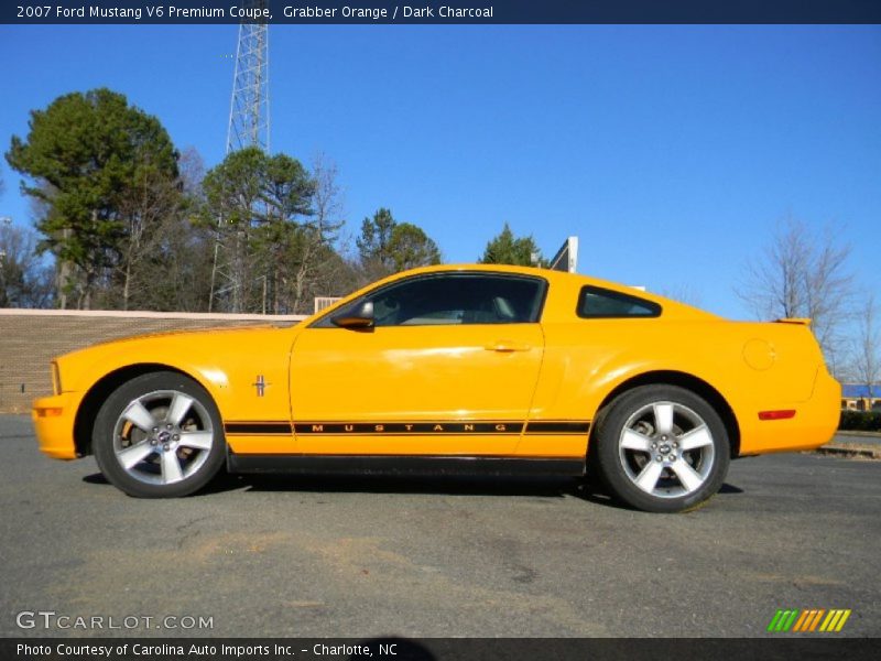Grabber Orange / Dark Charcoal 2007 Ford Mustang V6 Premium Coupe