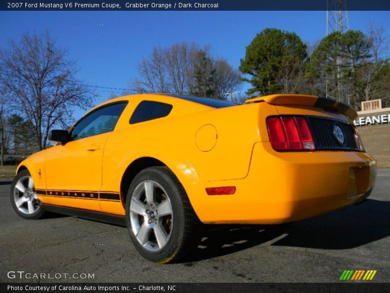 Grabber Orange / Dark Charcoal 2007 Ford Mustang V6 Premium Coupe