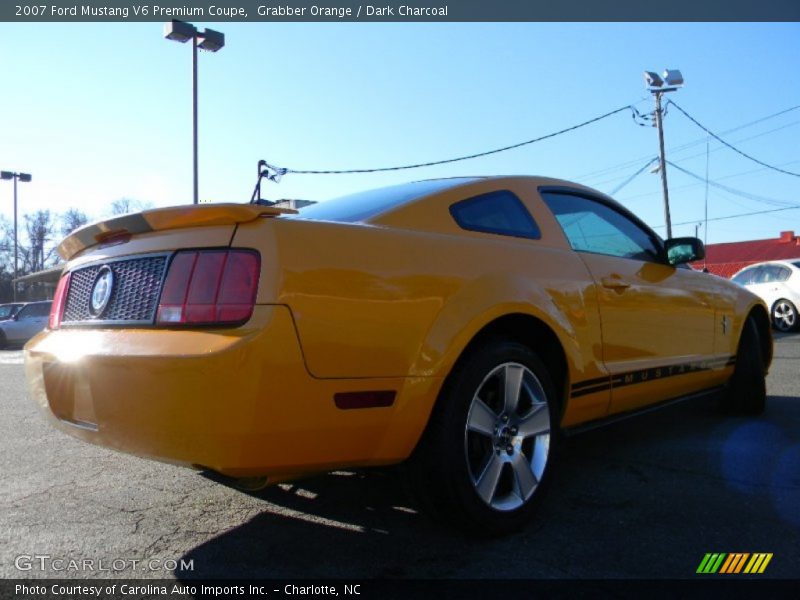 Grabber Orange / Dark Charcoal 2007 Ford Mustang V6 Premium Coupe