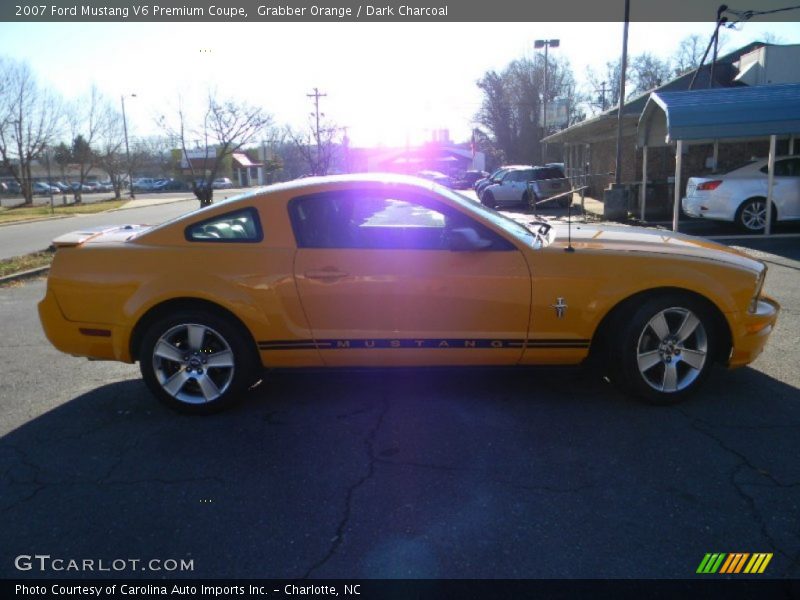 Grabber Orange / Dark Charcoal 2007 Ford Mustang V6 Premium Coupe