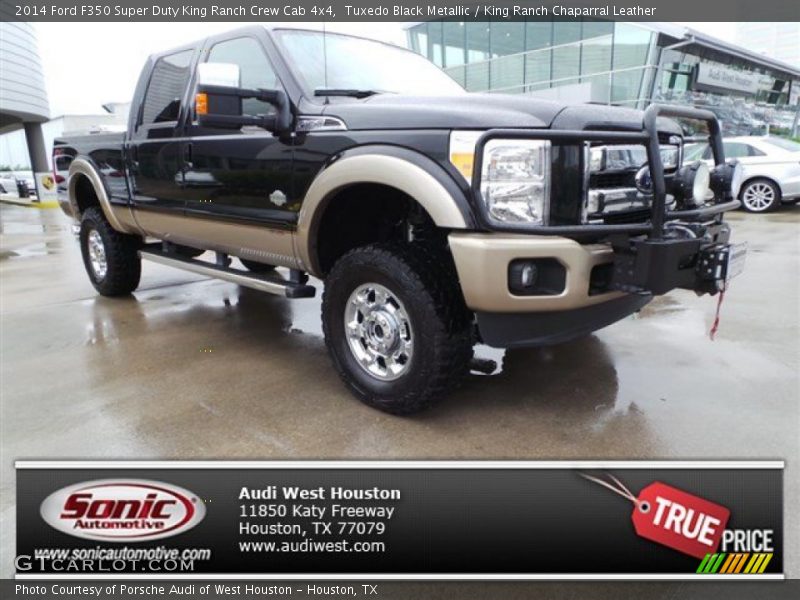 Tuxedo Black Metallic / King Ranch Chaparral Leather 2014 Ford F350 Super Duty King Ranch Crew Cab 4x4