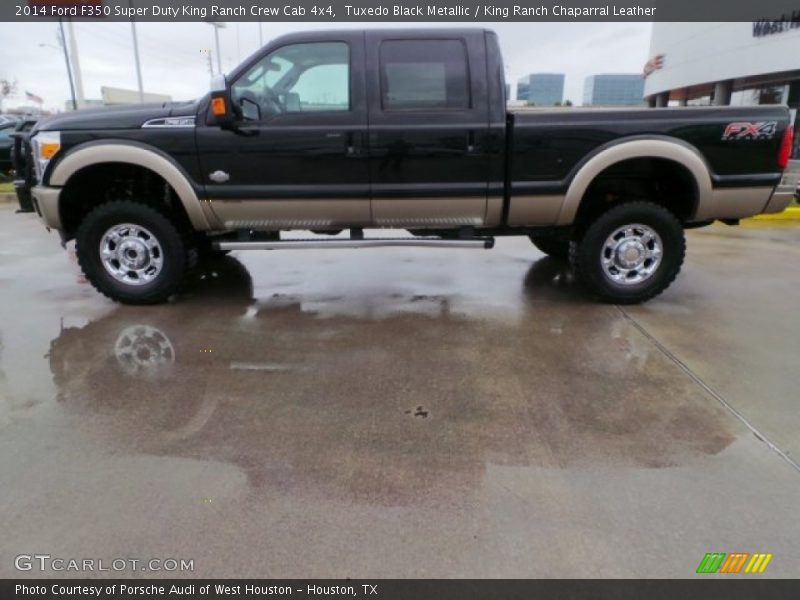 Tuxedo Black Metallic / King Ranch Chaparral Leather 2014 Ford F350 Super Duty King Ranch Crew Cab 4x4