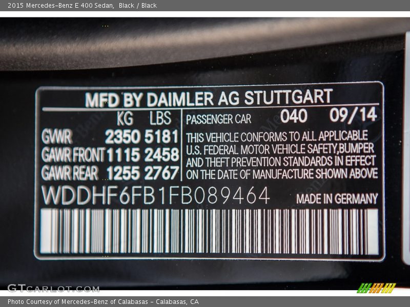 Black / Black 2015 Mercedes-Benz E 400 Sedan