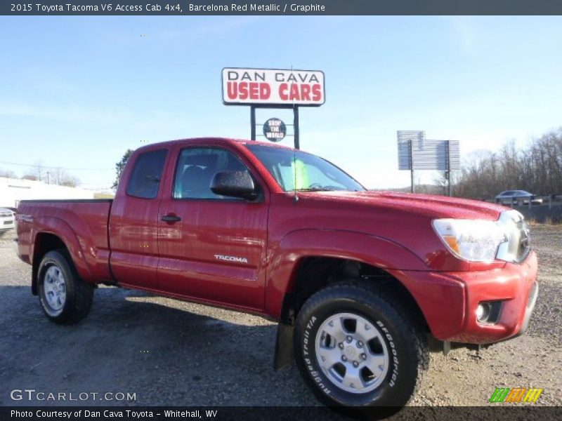 Barcelona Red Metallic / Graphite 2015 Toyota Tacoma V6 Access Cab 4x4