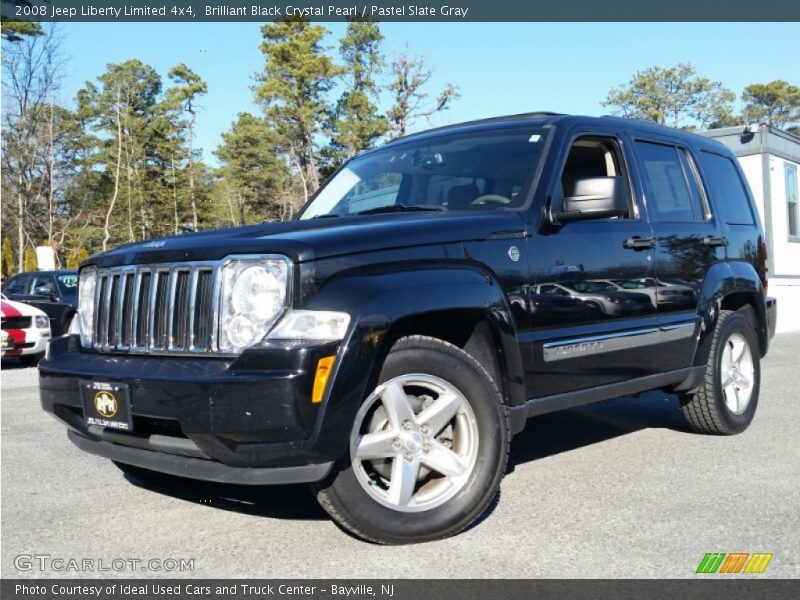 Brilliant Black Crystal Pearl / Pastel Slate Gray 2008 Jeep Liberty Limited 4x4