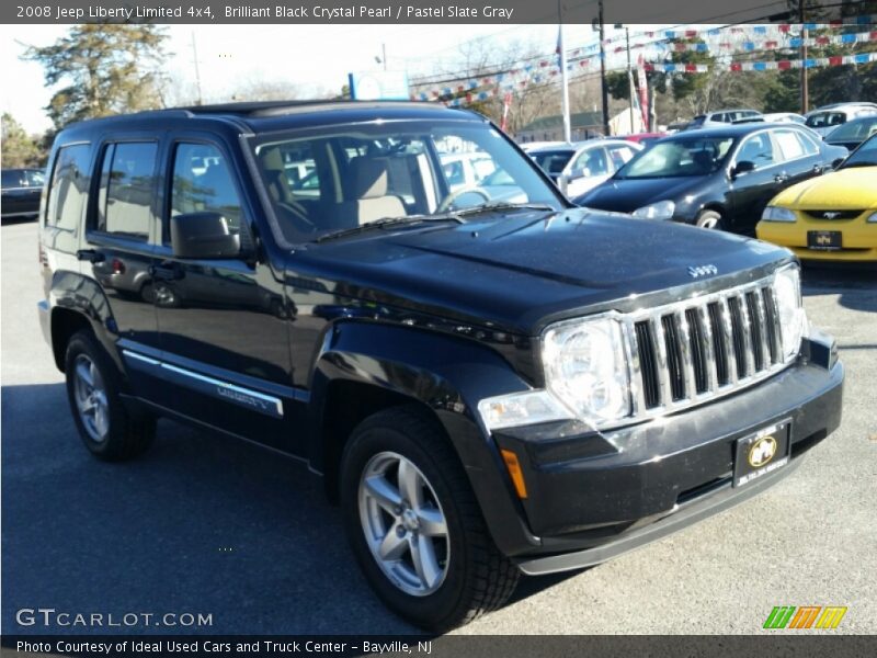 Brilliant Black Crystal Pearl / Pastel Slate Gray 2008 Jeep Liberty Limited 4x4