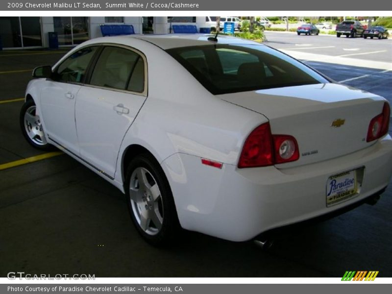 Summit White / Cocoa/Cashmere 2009 Chevrolet Malibu LT Sedan