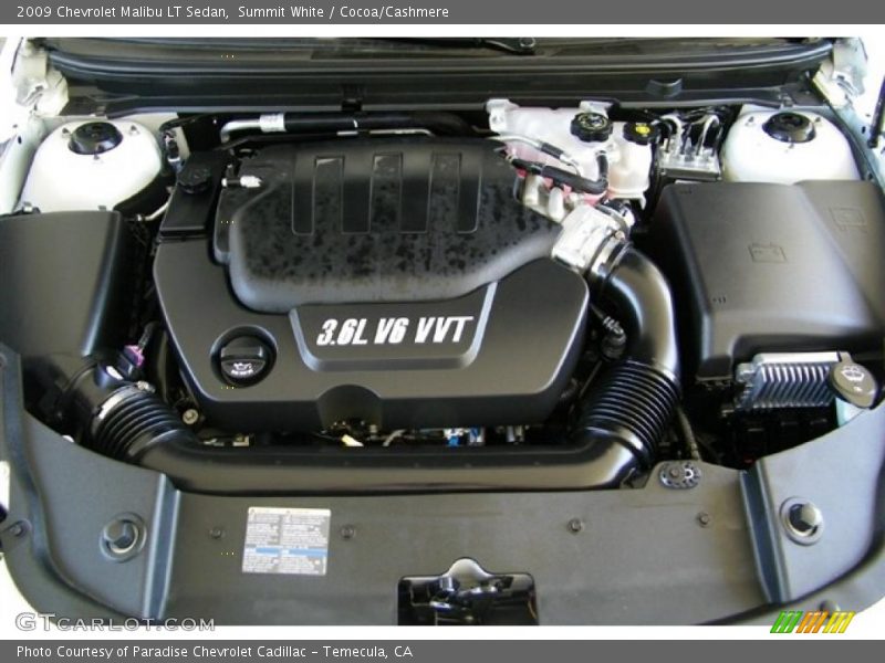 Summit White / Cocoa/Cashmere 2009 Chevrolet Malibu LT Sedan