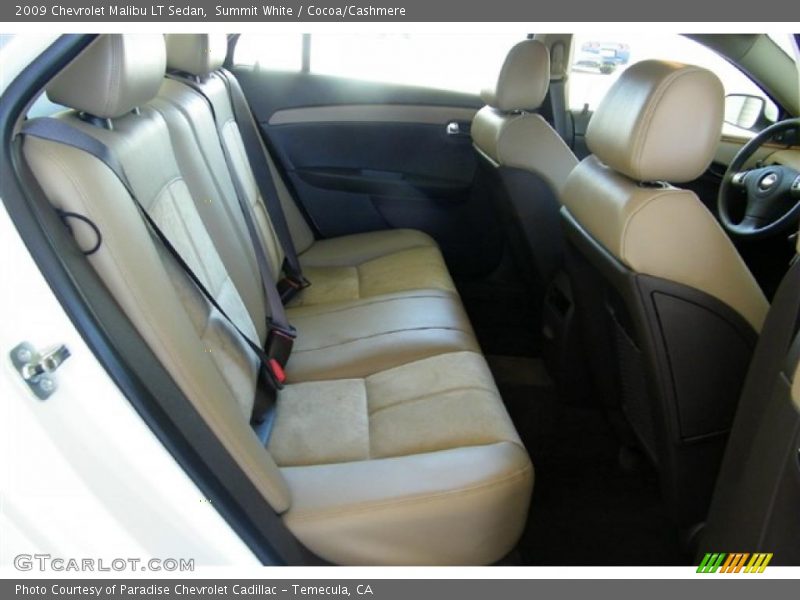 Summit White / Cocoa/Cashmere 2009 Chevrolet Malibu LT Sedan