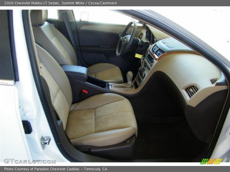Summit White / Cocoa/Cashmere 2009 Chevrolet Malibu LT Sedan