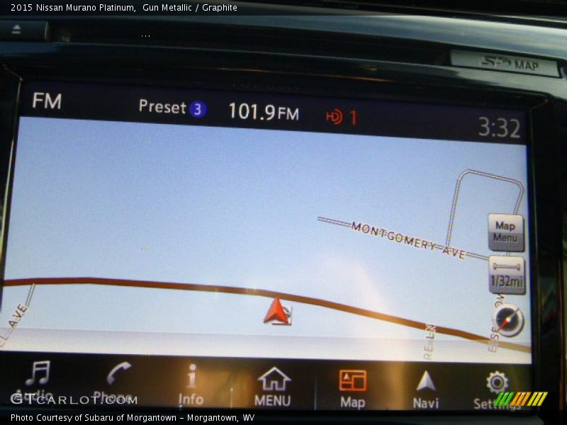 Navigation of 2015 Murano Platinum