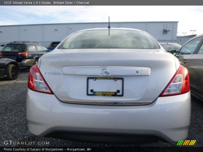 Brilliant Silver / Charcoal 2015 Nissan Versa 1.6 S Sedan