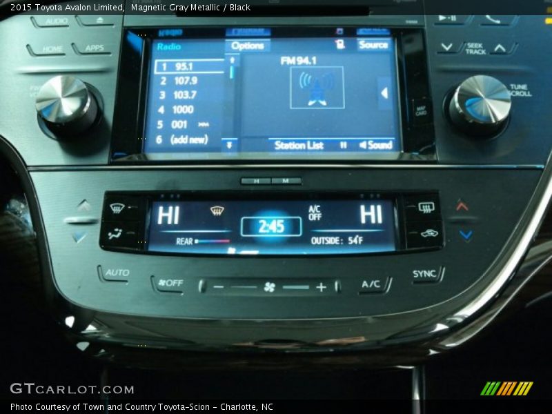 Magnetic Gray Metallic / Black 2015 Toyota Avalon Limited