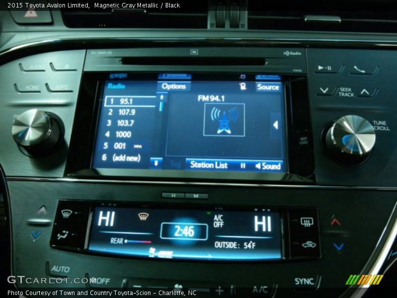 Magnetic Gray Metallic / Black 2015 Toyota Avalon Limited