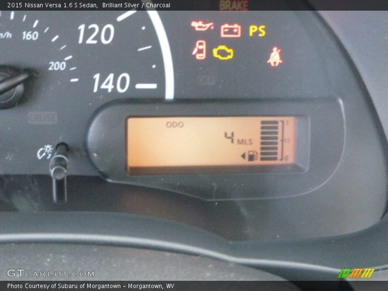 Brilliant Silver / Charcoal 2015 Nissan Versa 1.6 S Sedan