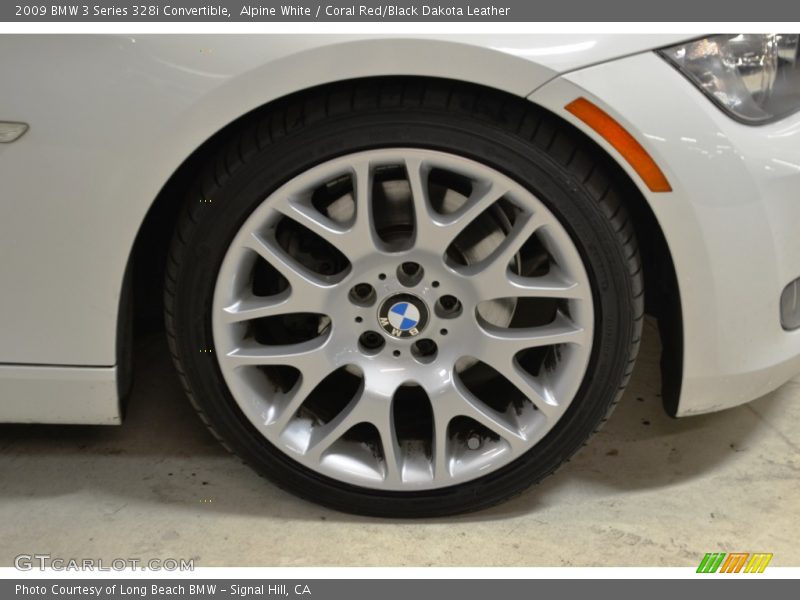 Alpine White / Coral Red/Black Dakota Leather 2009 BMW 3 Series 328i Convertible