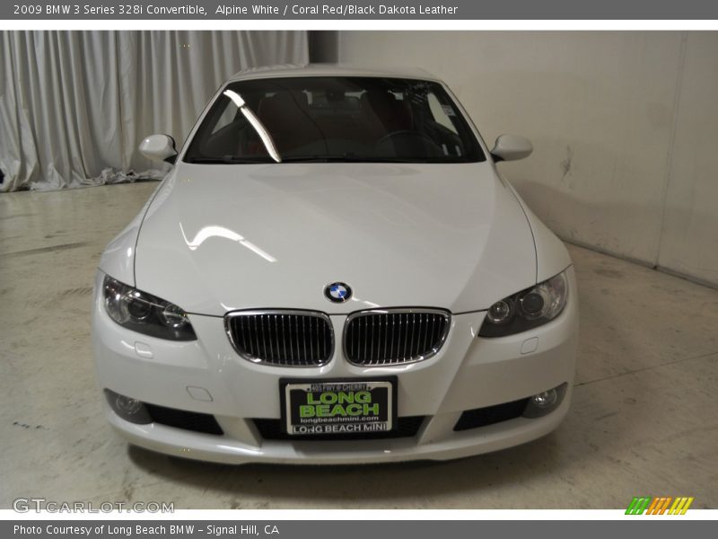 Alpine White / Coral Red/Black Dakota Leather 2009 BMW 3 Series 328i Convertible