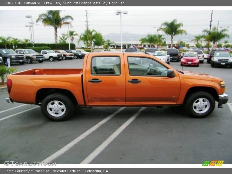 Sunburst Orange Metallic / Light Tan 2007 GMC Canyon SLE Crew Cab