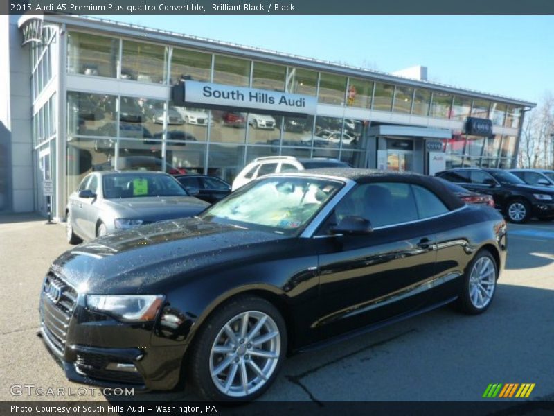 Brilliant Black / Black 2015 Audi A5 Premium Plus quattro Convertible
