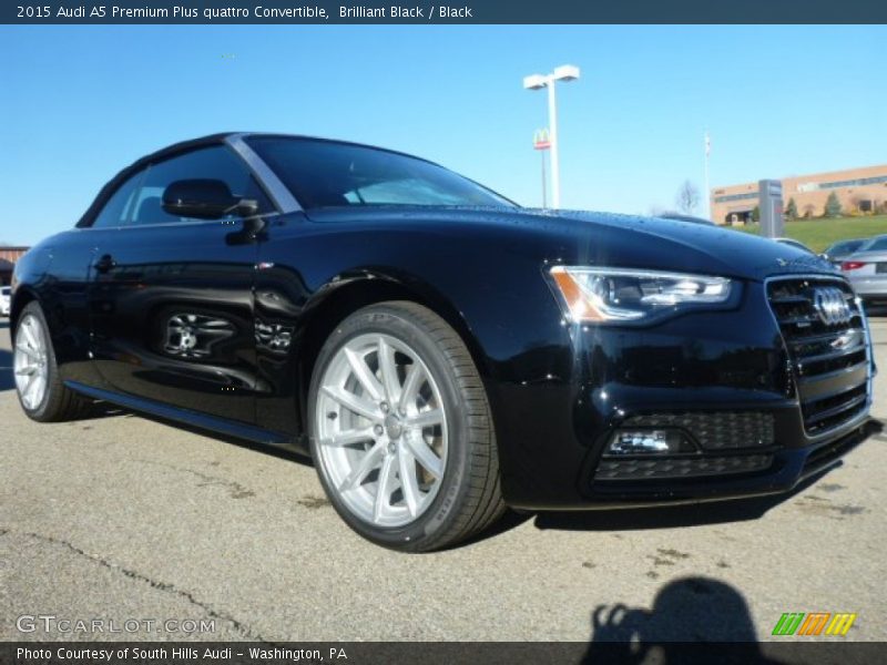 Brilliant Black / Black 2015 Audi A5 Premium Plus quattro Convertible