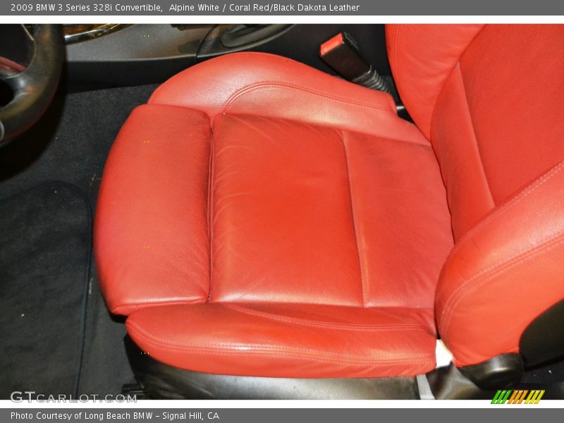 Alpine White / Coral Red/Black Dakota Leather 2009 BMW 3 Series 328i Convertible