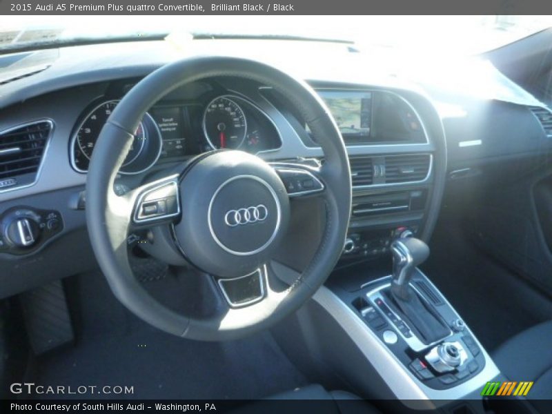 Brilliant Black / Black 2015 Audi A5 Premium Plus quattro Convertible