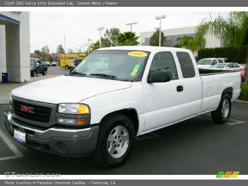 Summit White / Pewter 2006 GMC Sierra 1500 Extended Cab