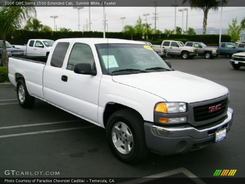 Summit White / Pewter 2006 GMC Sierra 1500 Extended Cab