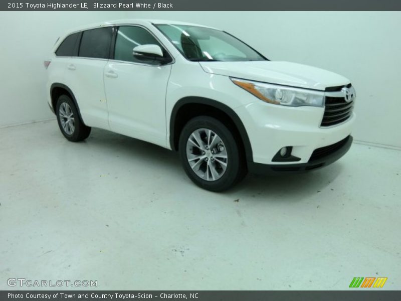 Blizzard Pearl White / Black 2015 Toyota Highlander LE