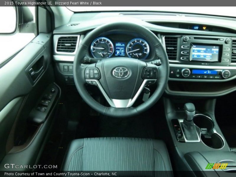 Blizzard Pearl White / Black 2015 Toyota Highlander LE