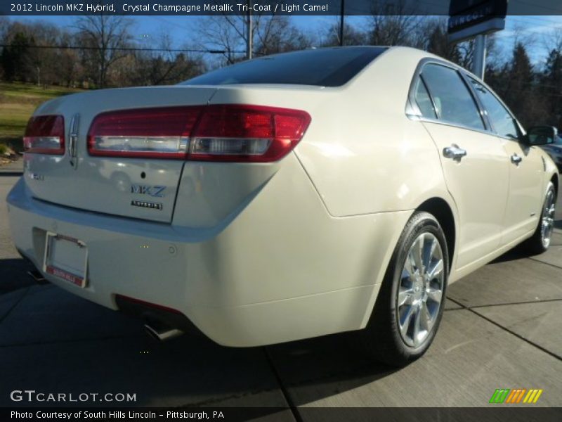 Crystal Champagne Metallic Tri-Coat / Light Camel 2012 Lincoln MKZ Hybrid