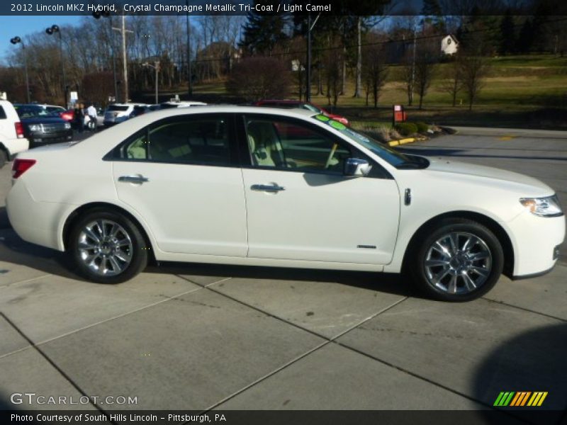 Crystal Champagne Metallic Tri-Coat / Light Camel 2012 Lincoln MKZ Hybrid