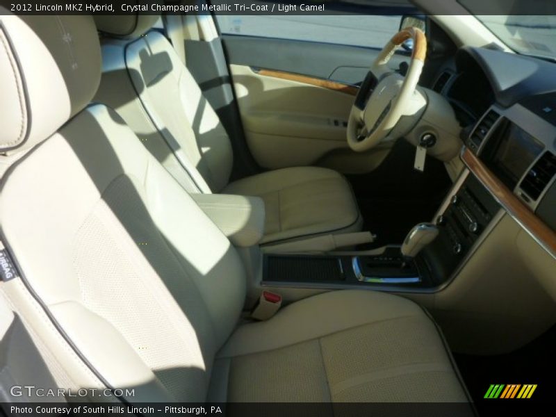 Crystal Champagne Metallic Tri-Coat / Light Camel 2012 Lincoln MKZ Hybrid
