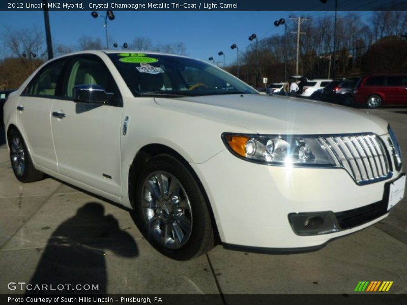 Crystal Champagne Metallic Tri-Coat / Light Camel 2012 Lincoln MKZ Hybrid