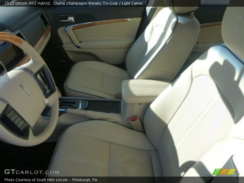 Crystal Champagne Metallic Tri-Coat / Light Camel 2012 Lincoln MKZ Hybrid