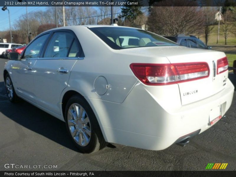Crystal Champagne Metallic Tri-Coat / Light Camel 2012 Lincoln MKZ Hybrid