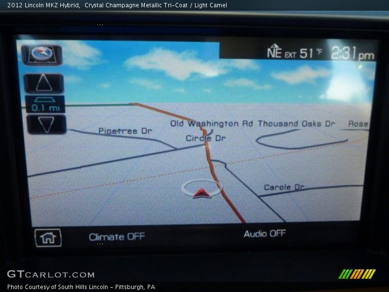 Crystal Champagne Metallic Tri-Coat / Light Camel 2012 Lincoln MKZ Hybrid