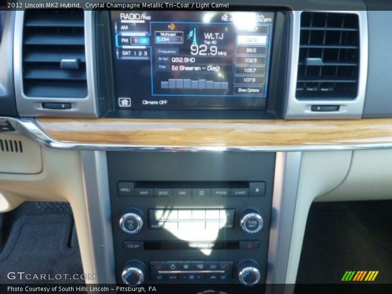 Crystal Champagne Metallic Tri-Coat / Light Camel 2012 Lincoln MKZ Hybrid