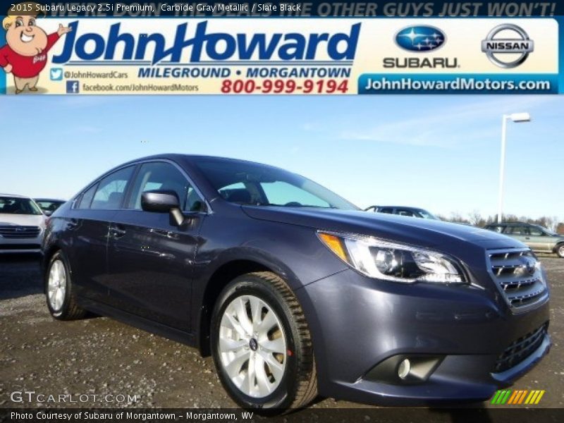 Carbide Gray Metallic / Slate Black 2015 Subaru Legacy 2.5i Premium