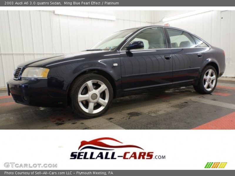 Ming Blue Pearl Effect / Platinum 2003 Audi A6 3.0 quattro Sedan