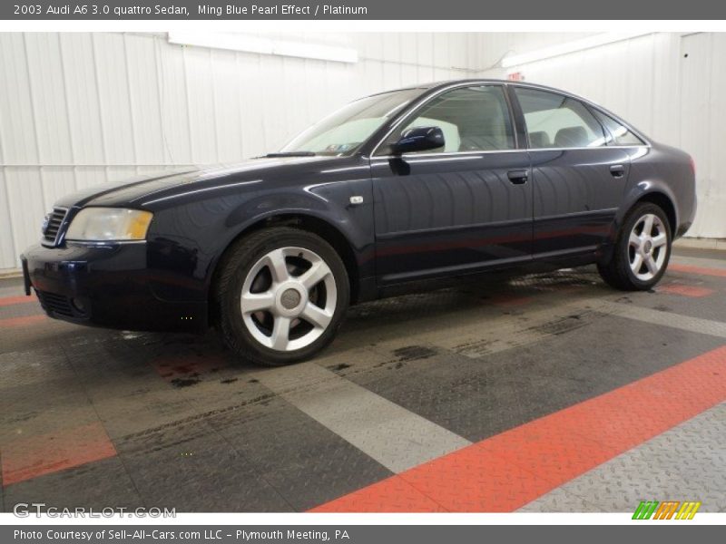 Ming Blue Pearl Effect / Platinum 2003 Audi A6 3.0 quattro Sedan