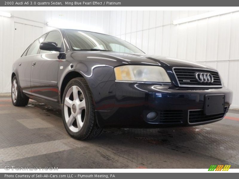 Ming Blue Pearl Effect / Platinum 2003 Audi A6 3.0 quattro Sedan