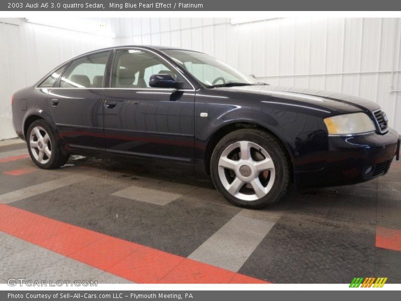 Ming Blue Pearl Effect / Platinum 2003 Audi A6 3.0 quattro Sedan