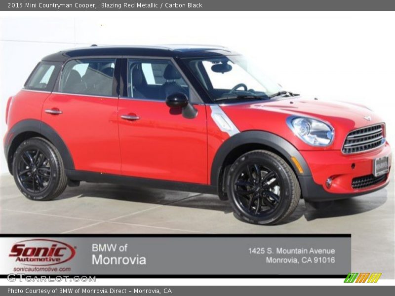 Blazing Red Metallic / Carbon Black 2015 Mini Countryman Cooper