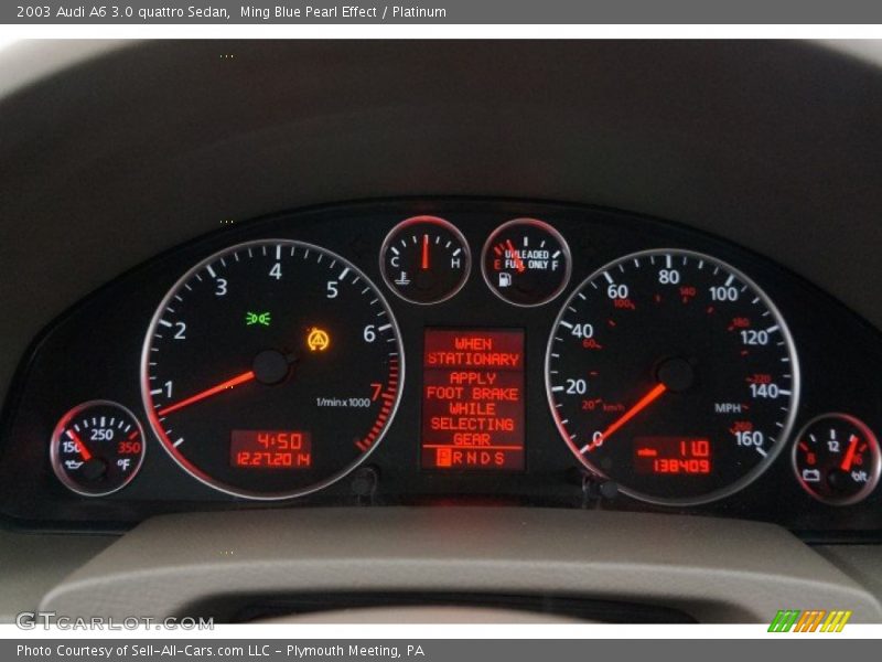 Ming Blue Pearl Effect / Platinum 2003 Audi A6 3.0 quattro Sedan