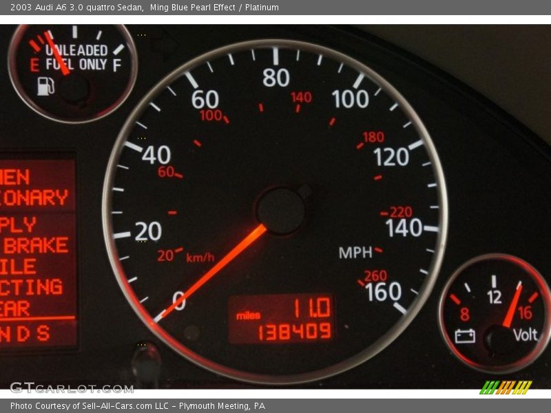 Ming Blue Pearl Effect / Platinum 2003 Audi A6 3.0 quattro Sedan