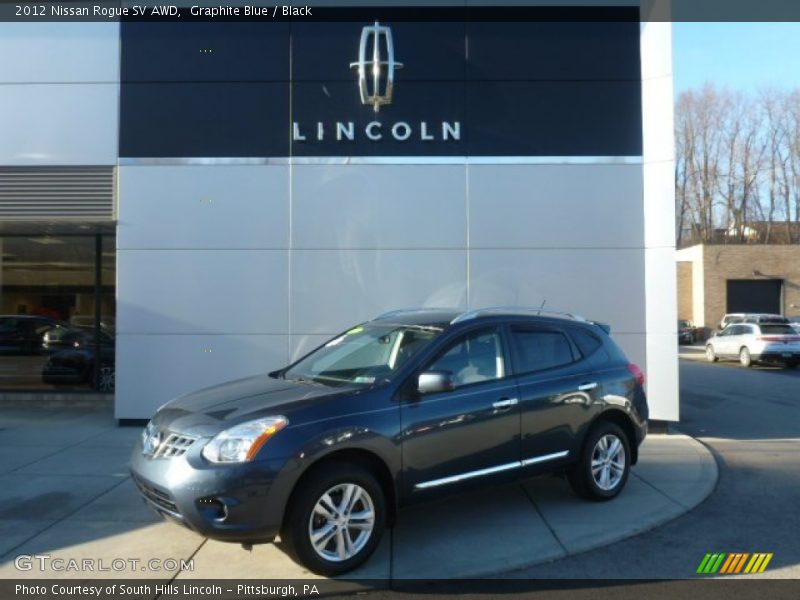 Graphite Blue / Black 2012 Nissan Rogue SV AWD