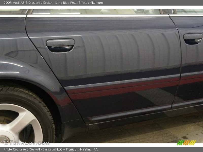 Ming Blue Pearl Effect / Platinum 2003 Audi A6 3.0 quattro Sedan