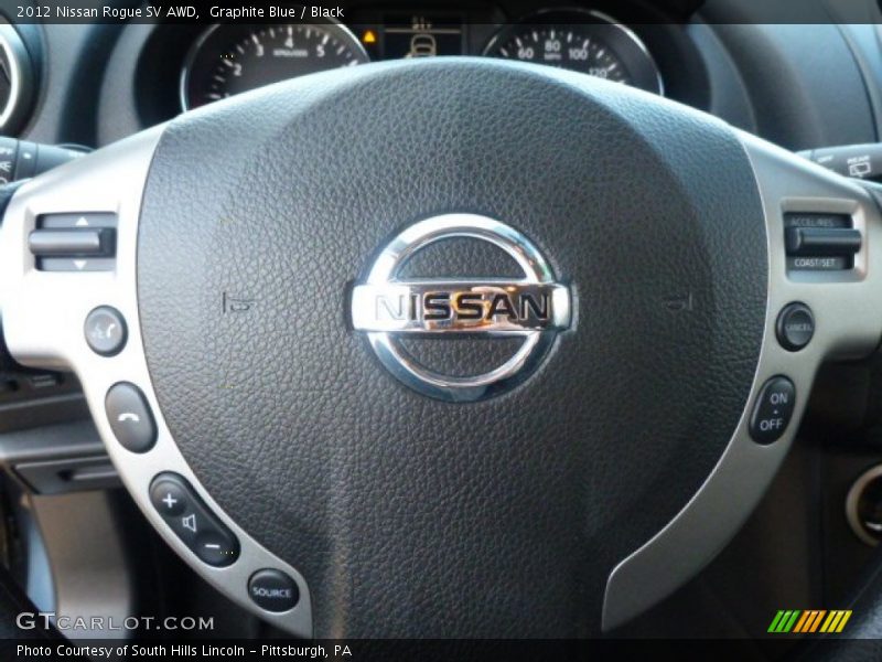 Graphite Blue / Black 2012 Nissan Rogue SV AWD