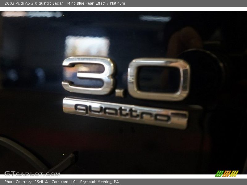 Ming Blue Pearl Effect / Platinum 2003 Audi A6 3.0 quattro Sedan
